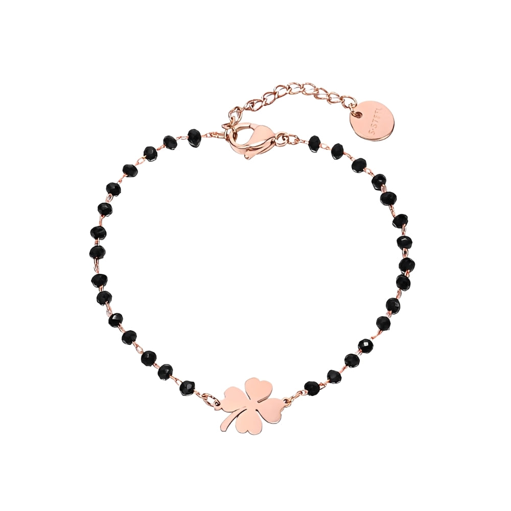 Faelya – Armband Amulett von vierblättrigem Klee