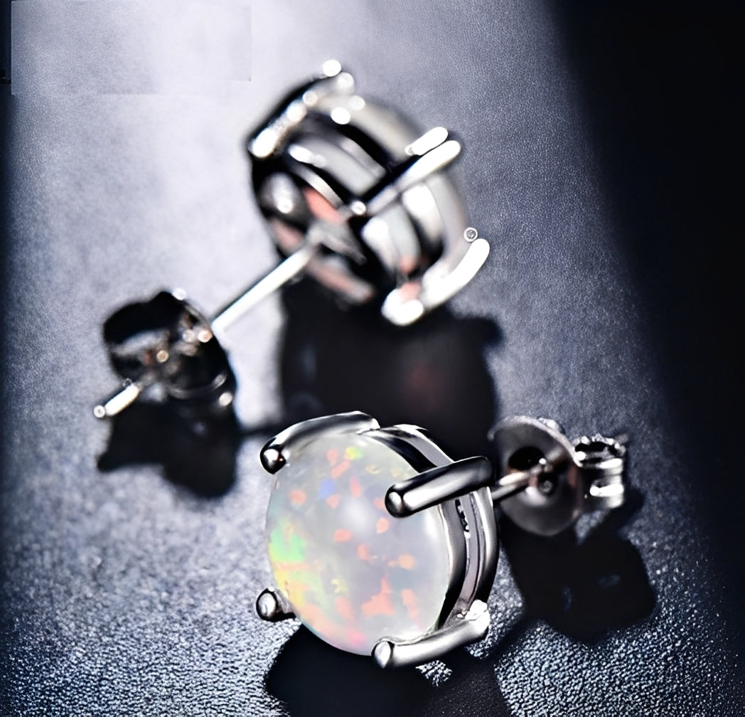 Camille – Elegante Perlenohren in Opal