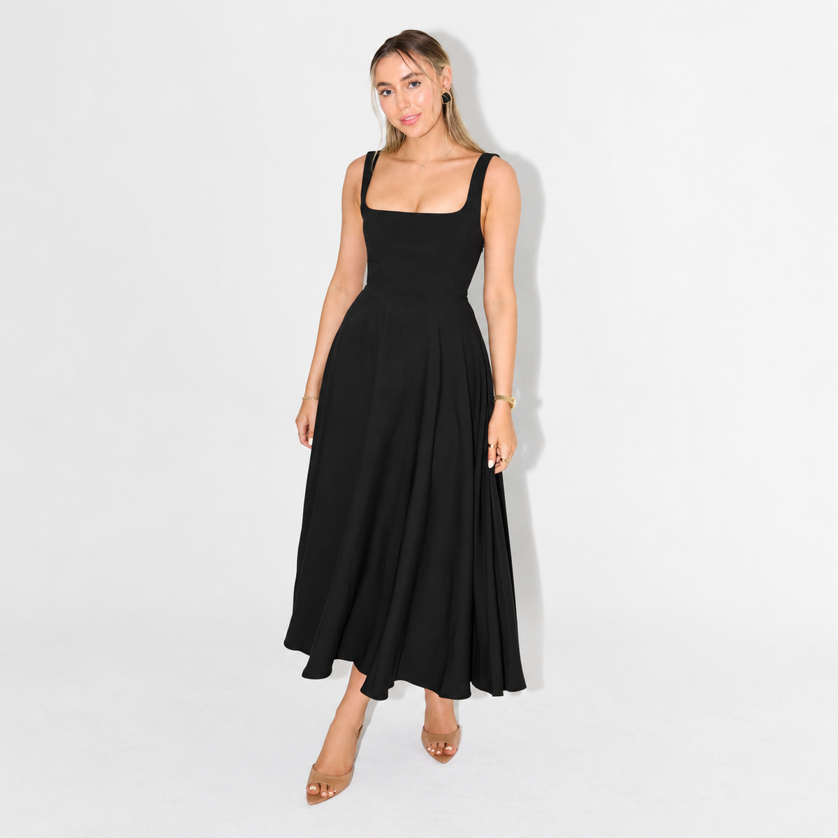 Melisa - Midi Kleid Damen, Stilvoll & Vielseitig