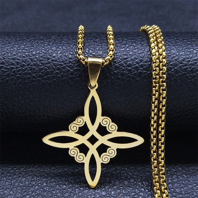 Morwen – Halskette mit Schutzhexe-Knoten