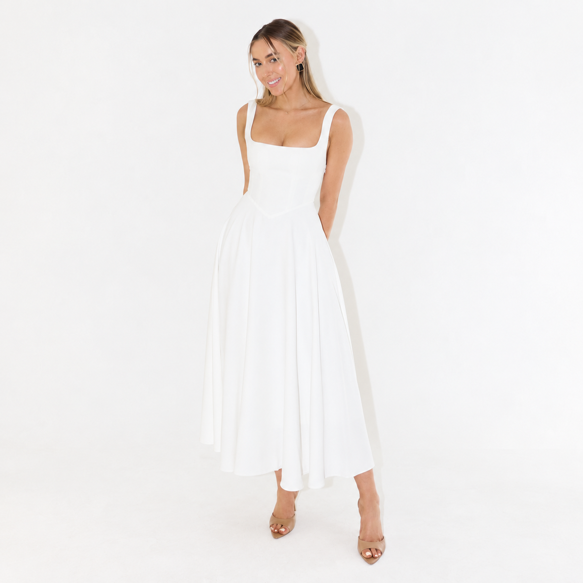 Melisa - Midi Kleid Damen, Stilvoll & Vielseitig