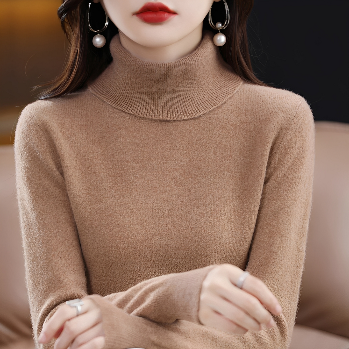 Katerly - Damen Rollkragenpullover für den Winter