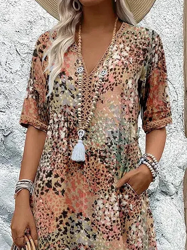 Macy - Midi-Kleid mit Blumenmuster, stilvolles Set