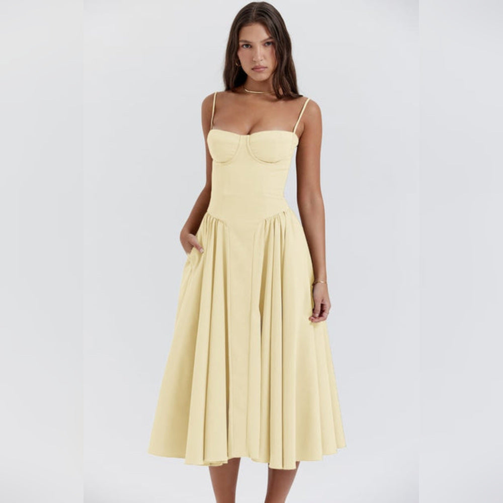 Diana - Midi-Kleid mit Korsett