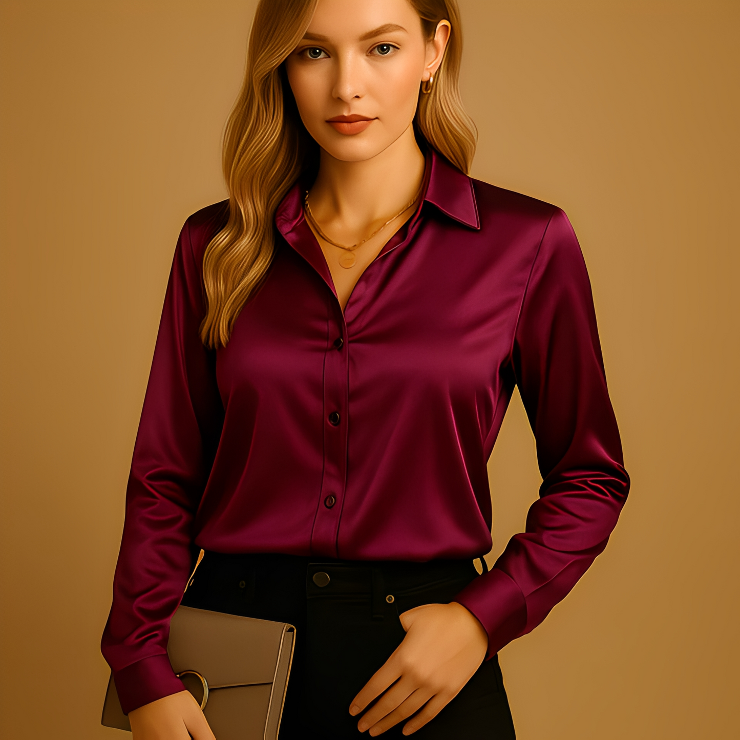 Alesia - Stilvolle Bluse mit langen Ärmeln für Damen
