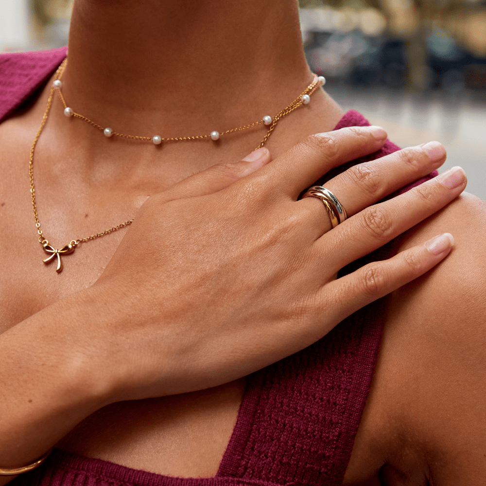 Elena – Eleganter dreifacher Ring in drei Farben