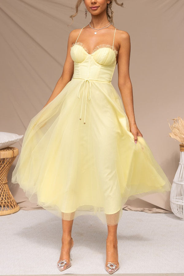 Elodie – Langkleid mit V-Ausschnitt