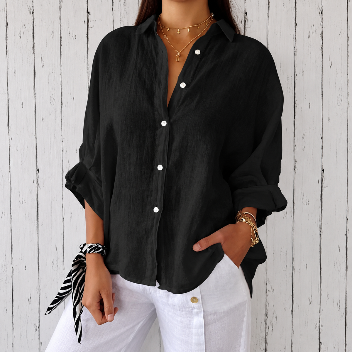 Madison - Elegante Bluse mit klassischem Schnitt und Knöpfen
