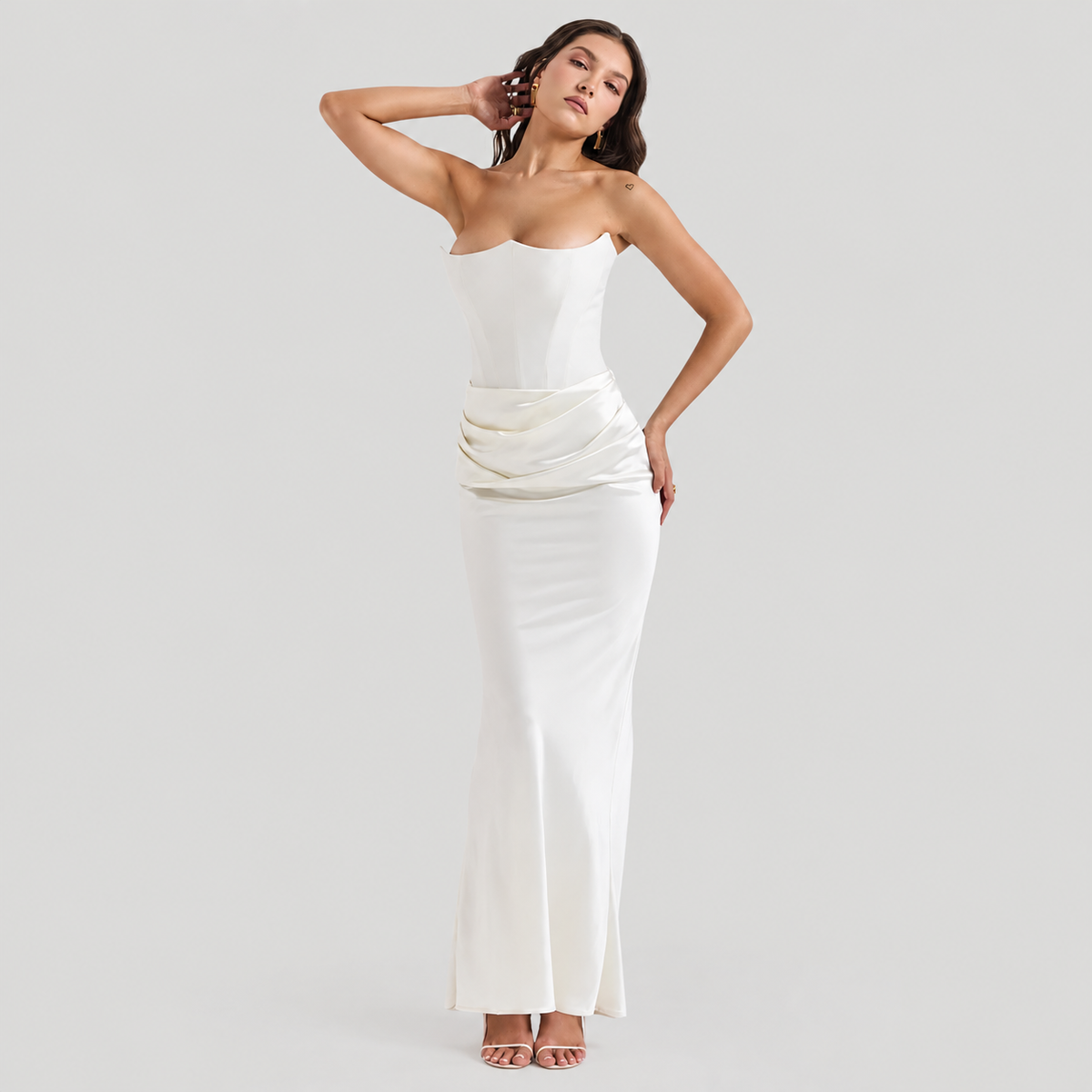 Elisabeth – Schickes Maxikleid mit freiem Schulterbereich für Damen