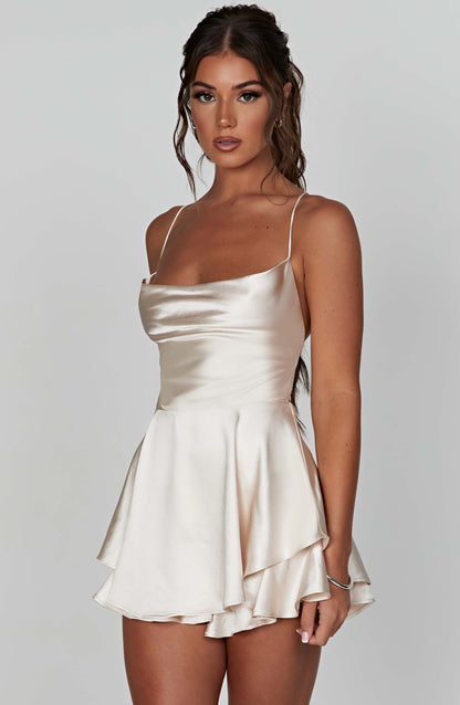 Emilia - Satin-Minikleid