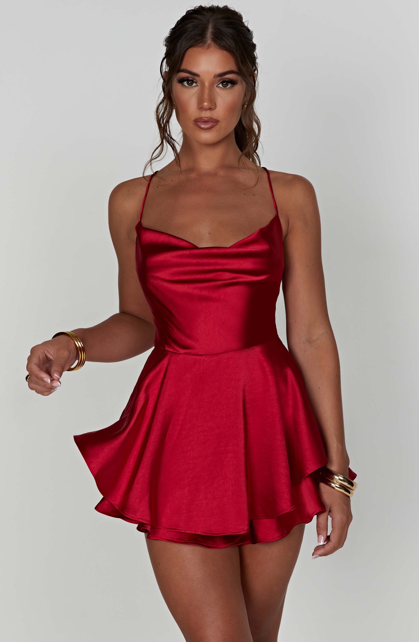 Emilia - Satin-Minikleid