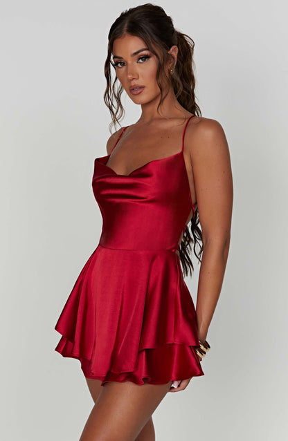 Emilia - Satin-Minikleid