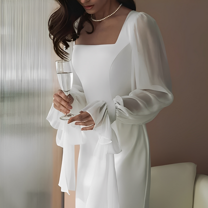 Donabelle - Damenkleid mit elegantem quadratischem Ausschnitt