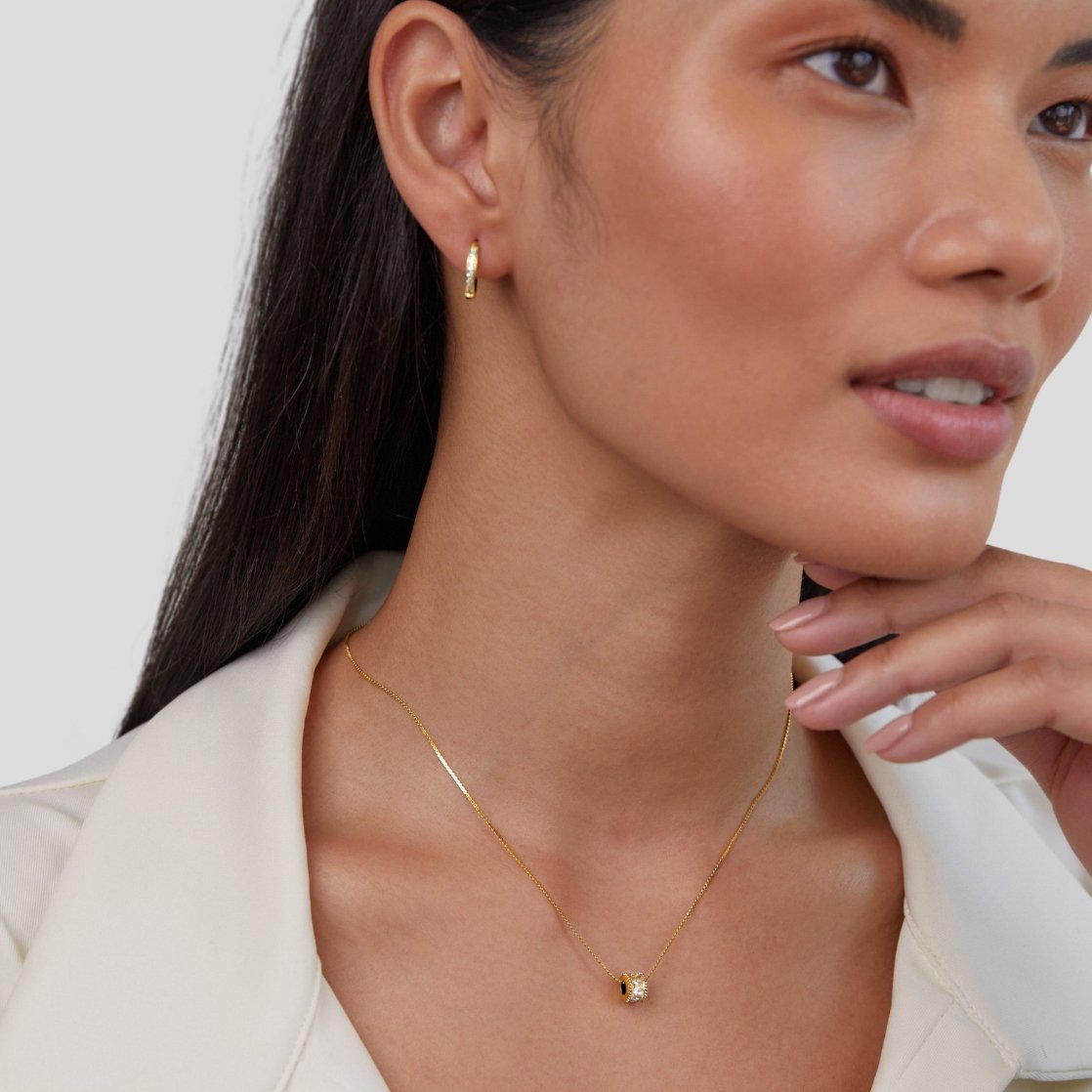Gigi – Halskette aus Kristall in 18K Gold