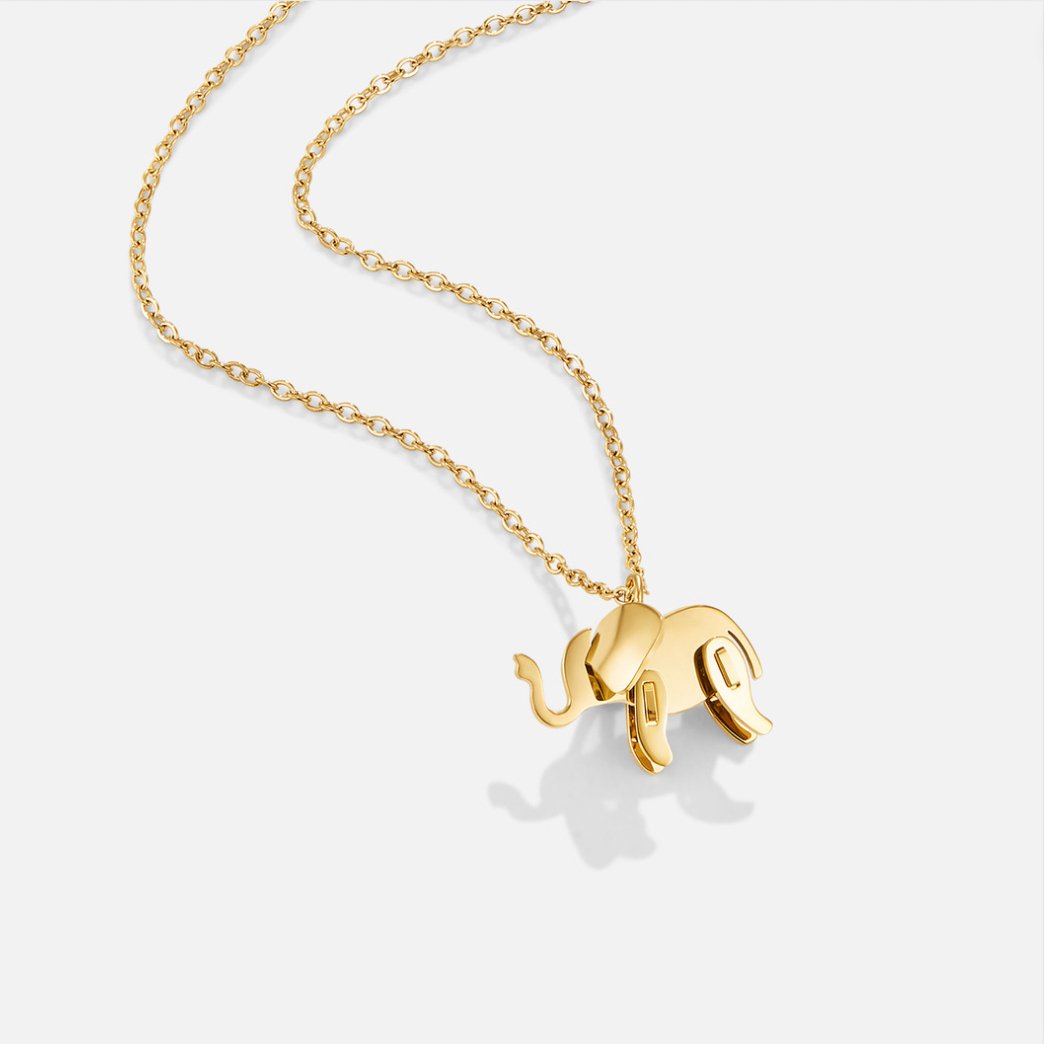 Anaya – Halskette Elefant Gold Glücksbringer