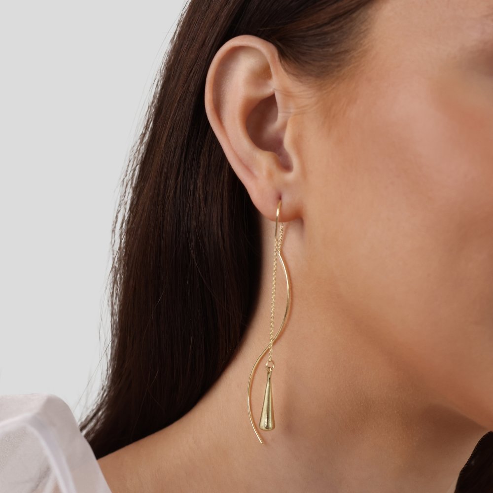 Amaris – Ohrringe aus Gold mit Fransen