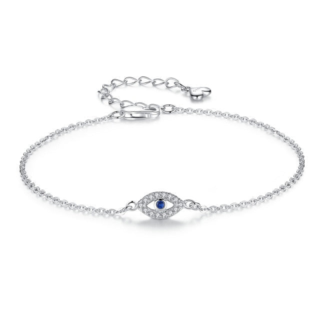Thalassa – Armband aus Silber mit blauem Schutzauge