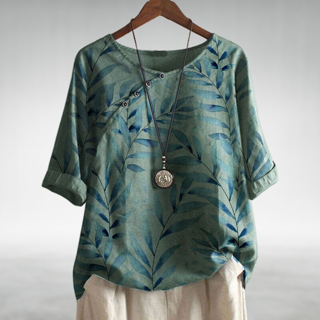 Helene - Luftige Blumige Bluse im Entspannten Look