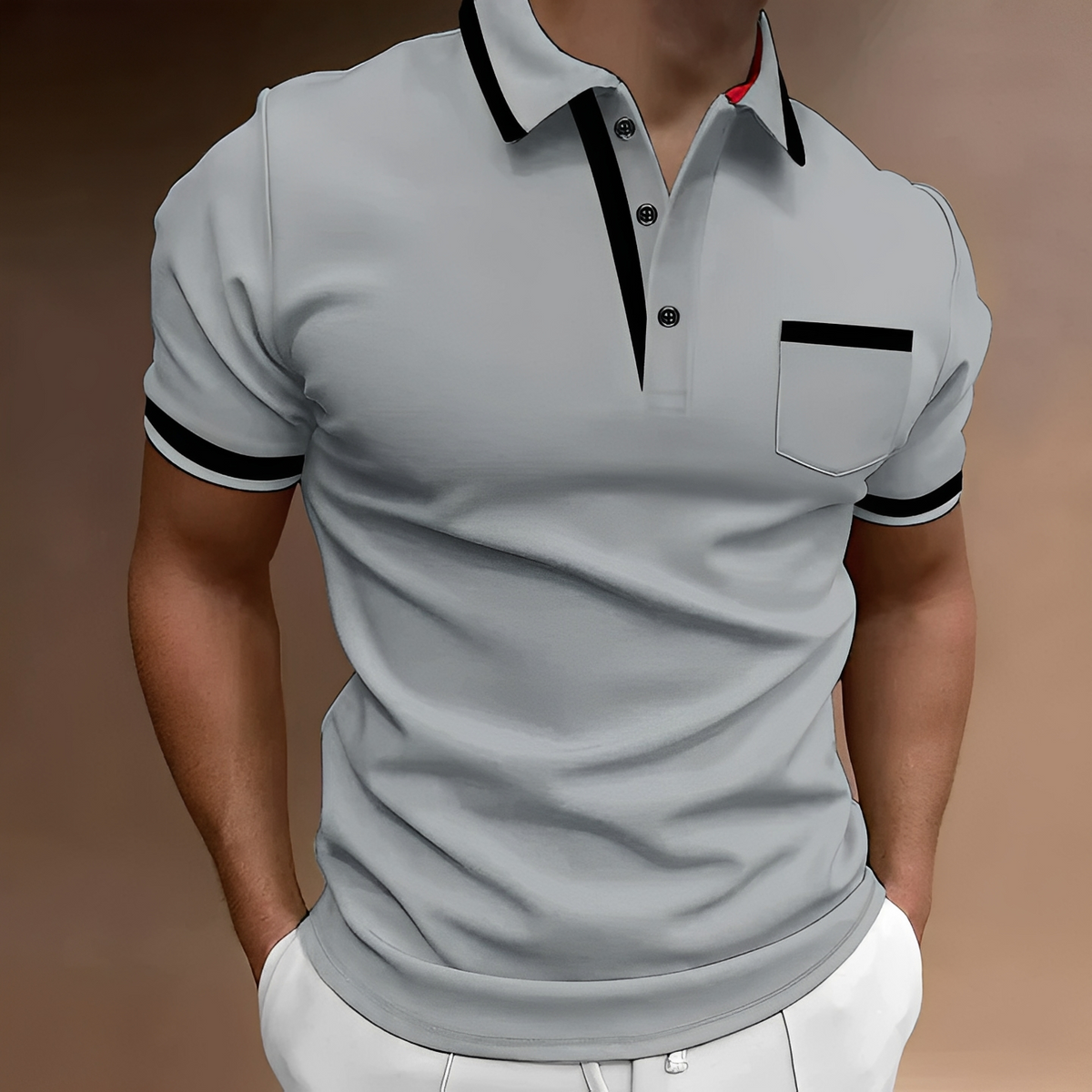 Geover - Bequemes Herren Kurzarm-Polo