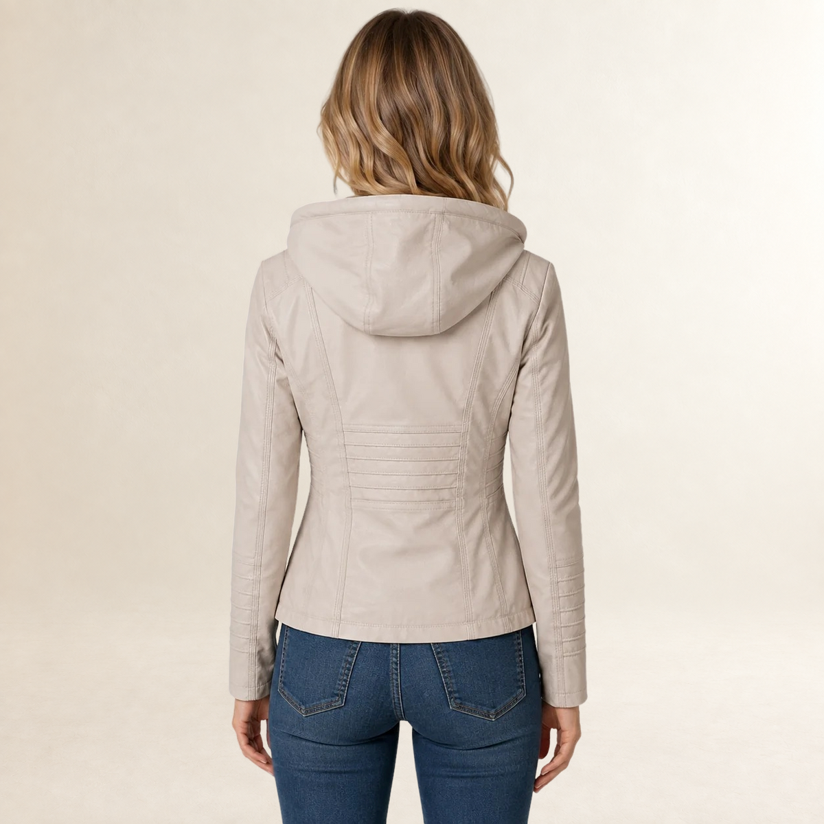 Damentrenchjacke Kapuzenjacke mit Reißverschluss und Taschen - Reguläre Passform