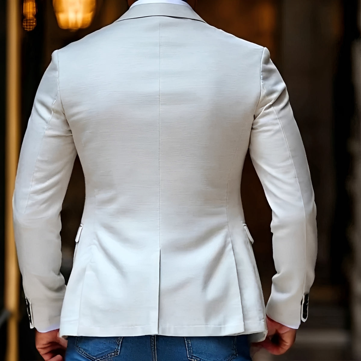 Herren Blazer mit Reverskragen und Zweiknopfverschluss - Regulärer Schnitt