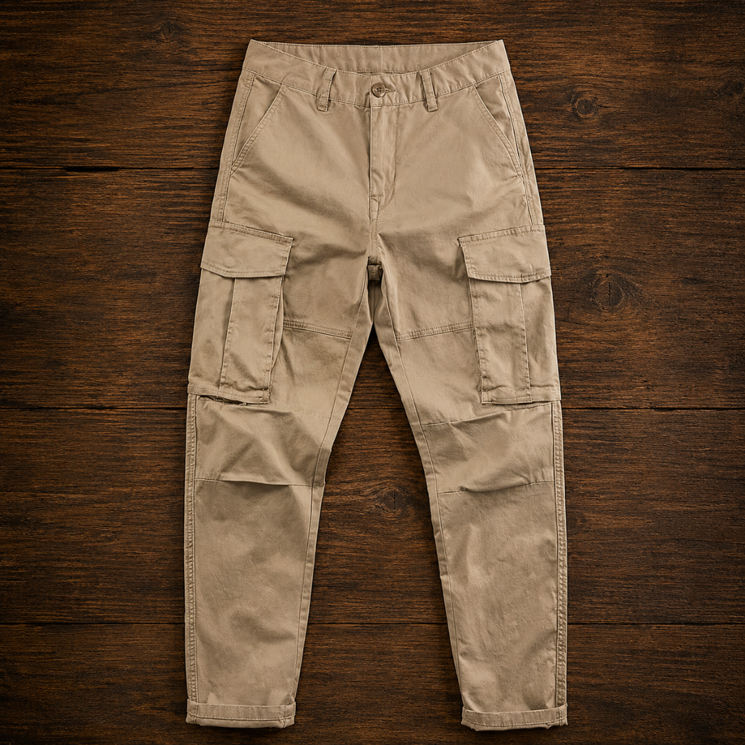 Herren Cargo-Hosen Regular Fit Mehrfachtaschen Tapered Schnitt