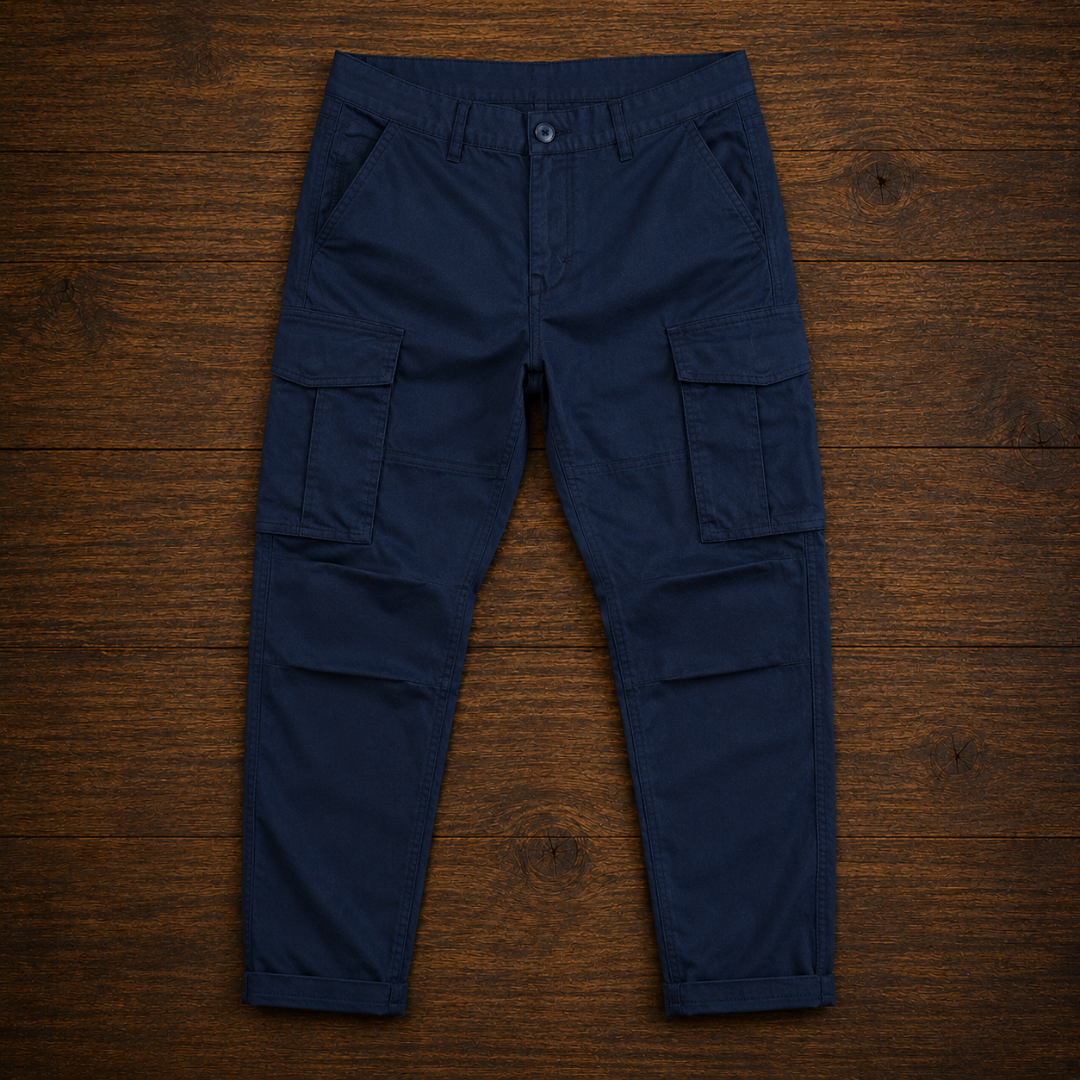 Herren Cargo-Hosen Regular Fit Mehrfachtaschen Tapered Schnitt