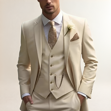 Herren Dreiteiler Anzug - Slim Fit, Sakko, Weste und Hose