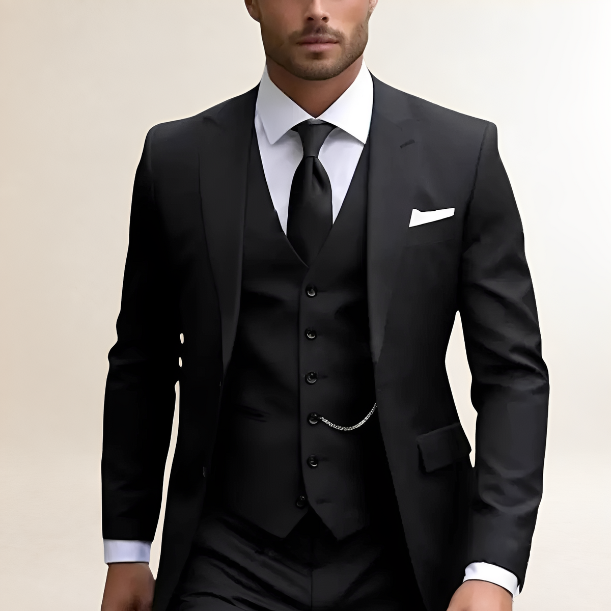 Herren Dreiteiler Anzug - Slim Fit, Sakko, Weste und Hose