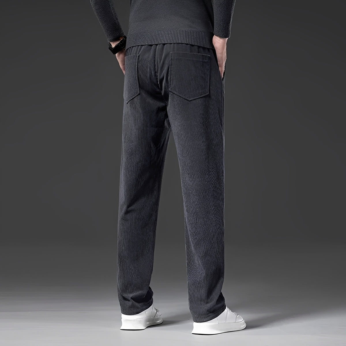 Herren Freizeithose mit verstellbarem Bund - Gerade Bein, Relaxed Fit