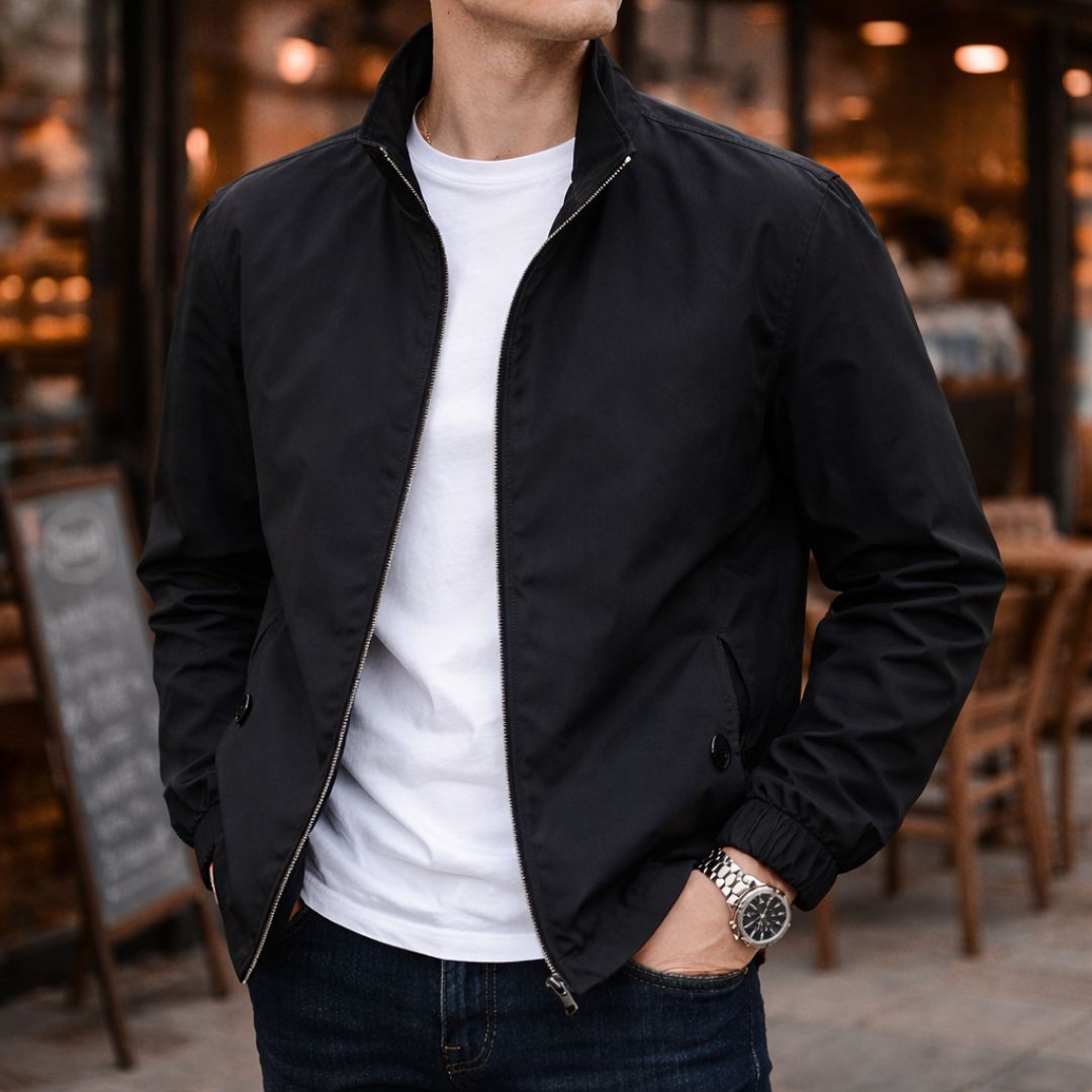 Herren Freizeitjacke - Leicht, Reißverschluss, Elastische Bündchen, Reguläre Passform