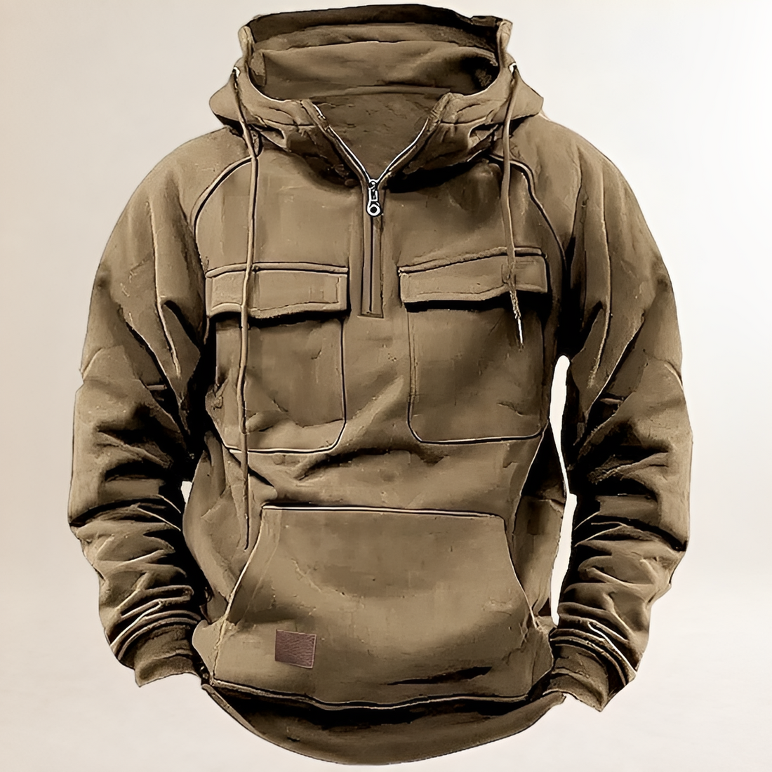 Herren Hoodie - Reißverschluss, Fronttaschen, reguläre Passform