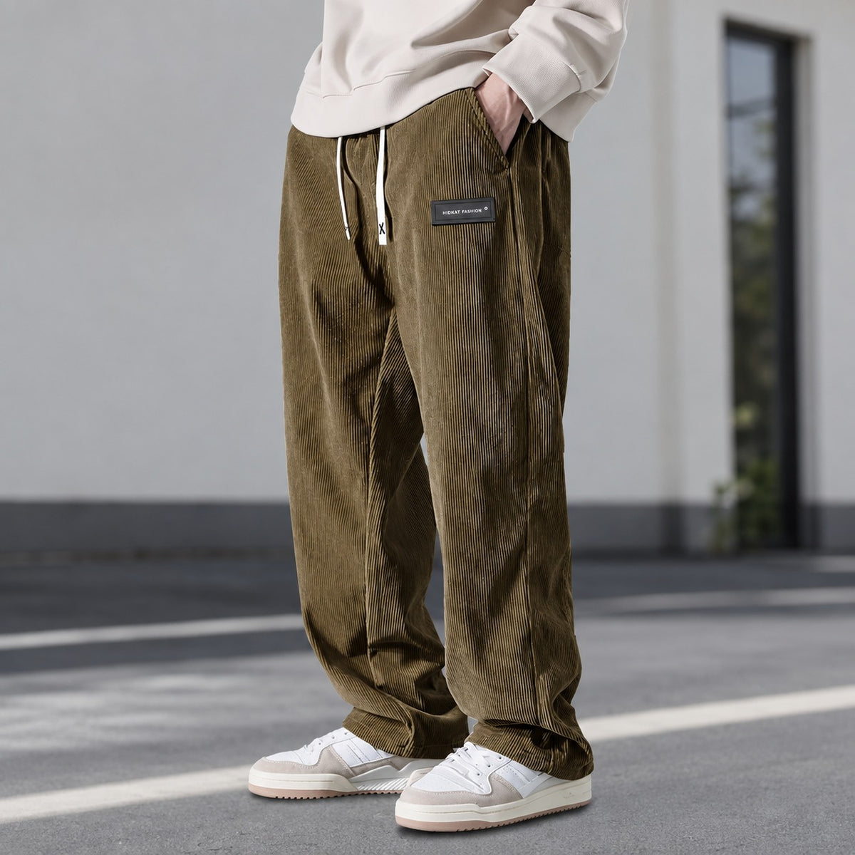 Herren Hose Relaxed Fit mit Kordelzug und Seitentaschen