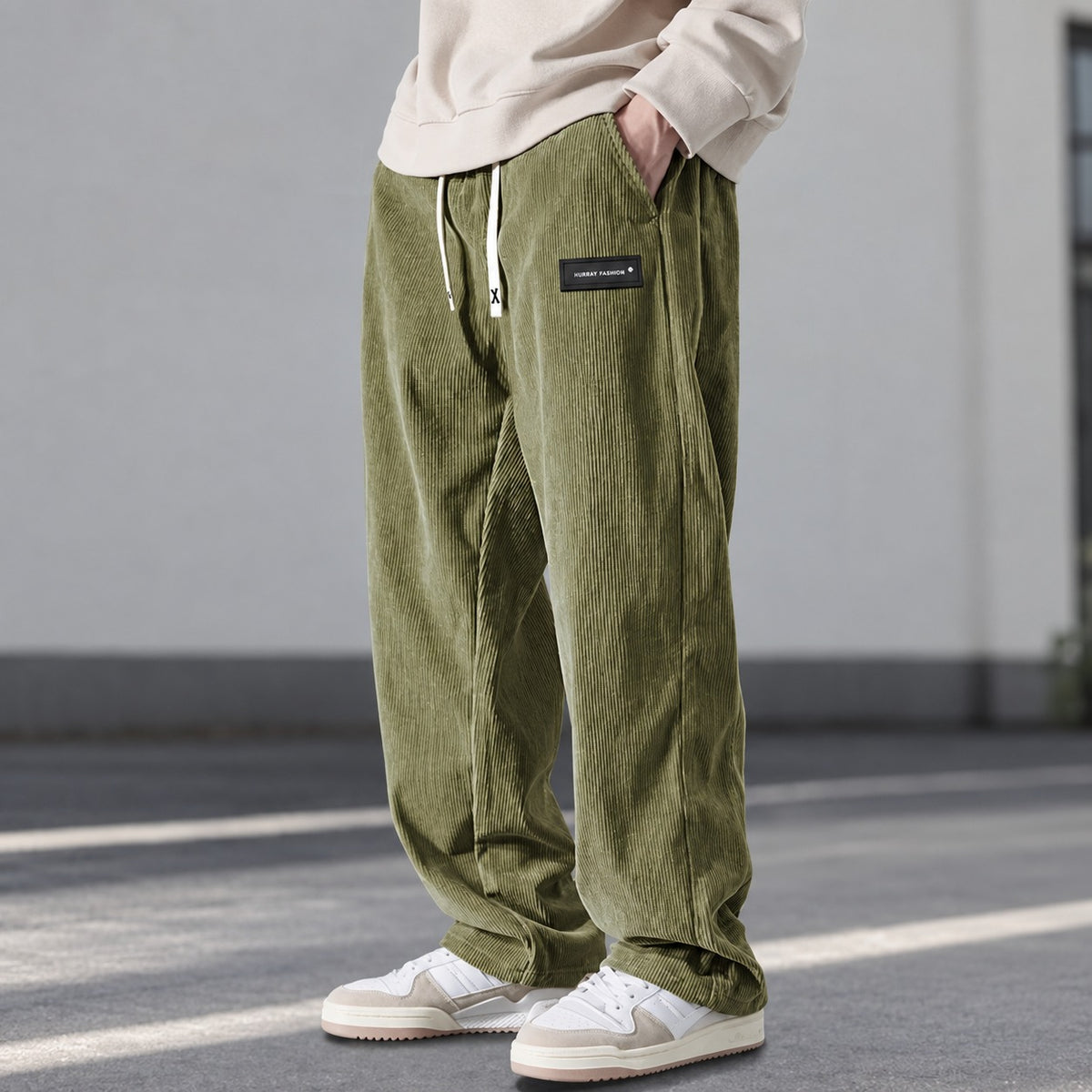 Herren Hose Relaxed Fit mit Kordelzug und Seitentaschen