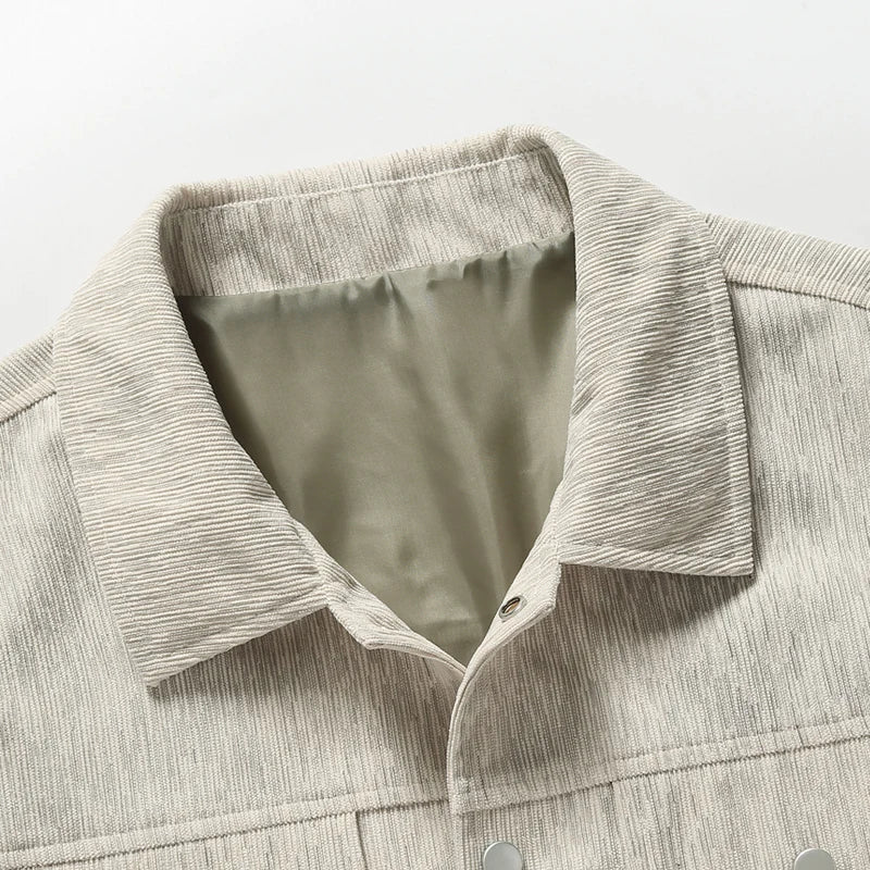 Herren Jacke Leicht mit Knopfverschluss und Brusttaschen