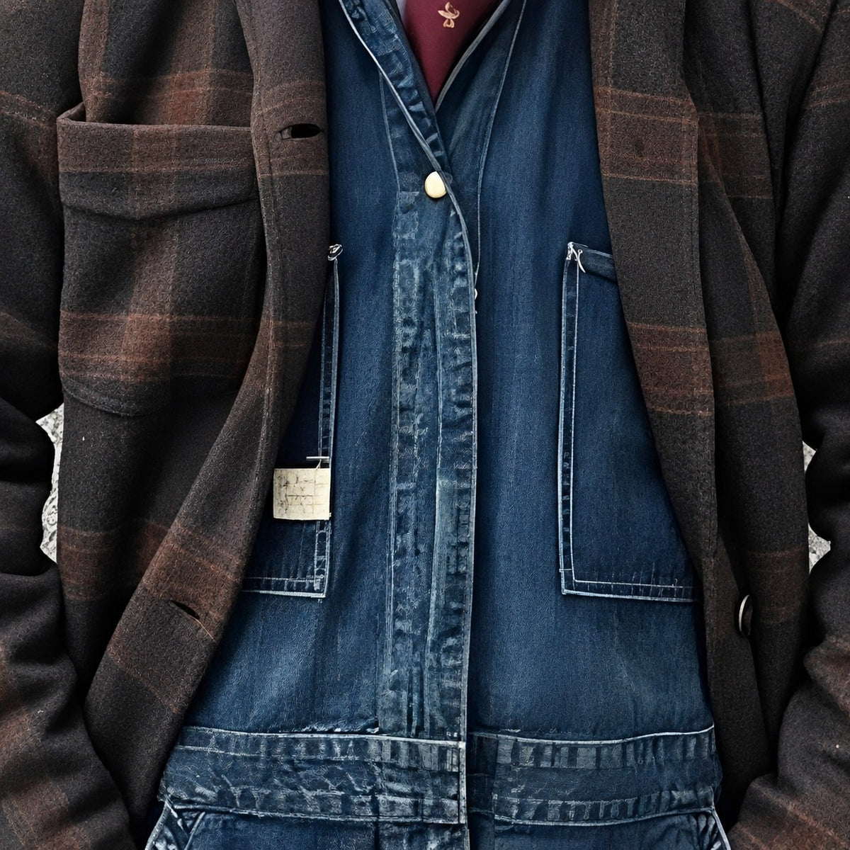 Herren Karo Blazer Jacke - Lockerer Schnitt, Revers-Design