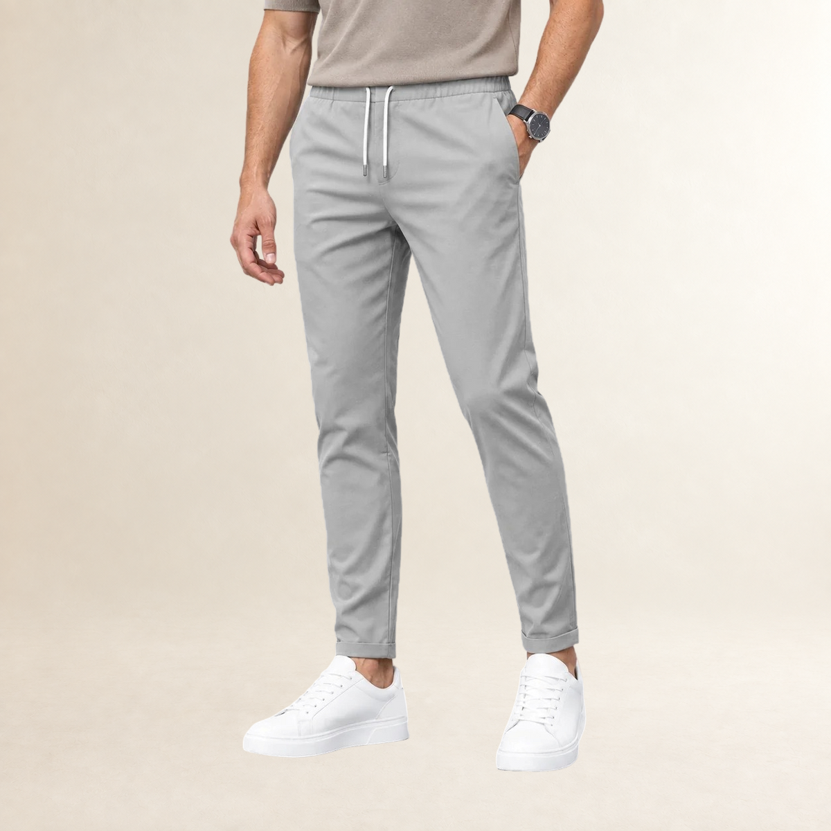 Herren Slim Fit Jogginghose mit Kordelzug und seitlichen Taschen