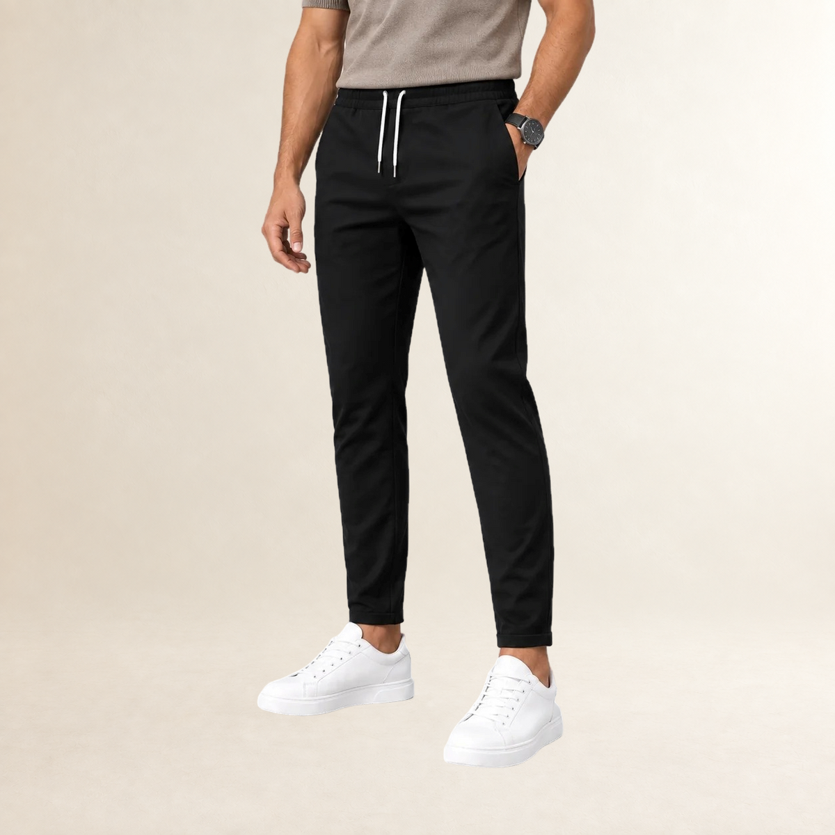 Herren Slim Fit Jogginghose mit Kordelzug und seitlichen Taschen