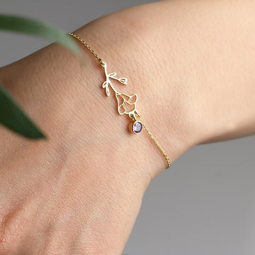 Geburtstagsblumen-Armband - Geburtsstein-Armband