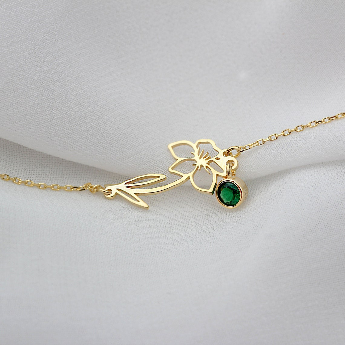 Geburtstagsblumen-Armband - Geburtsstein-Armband