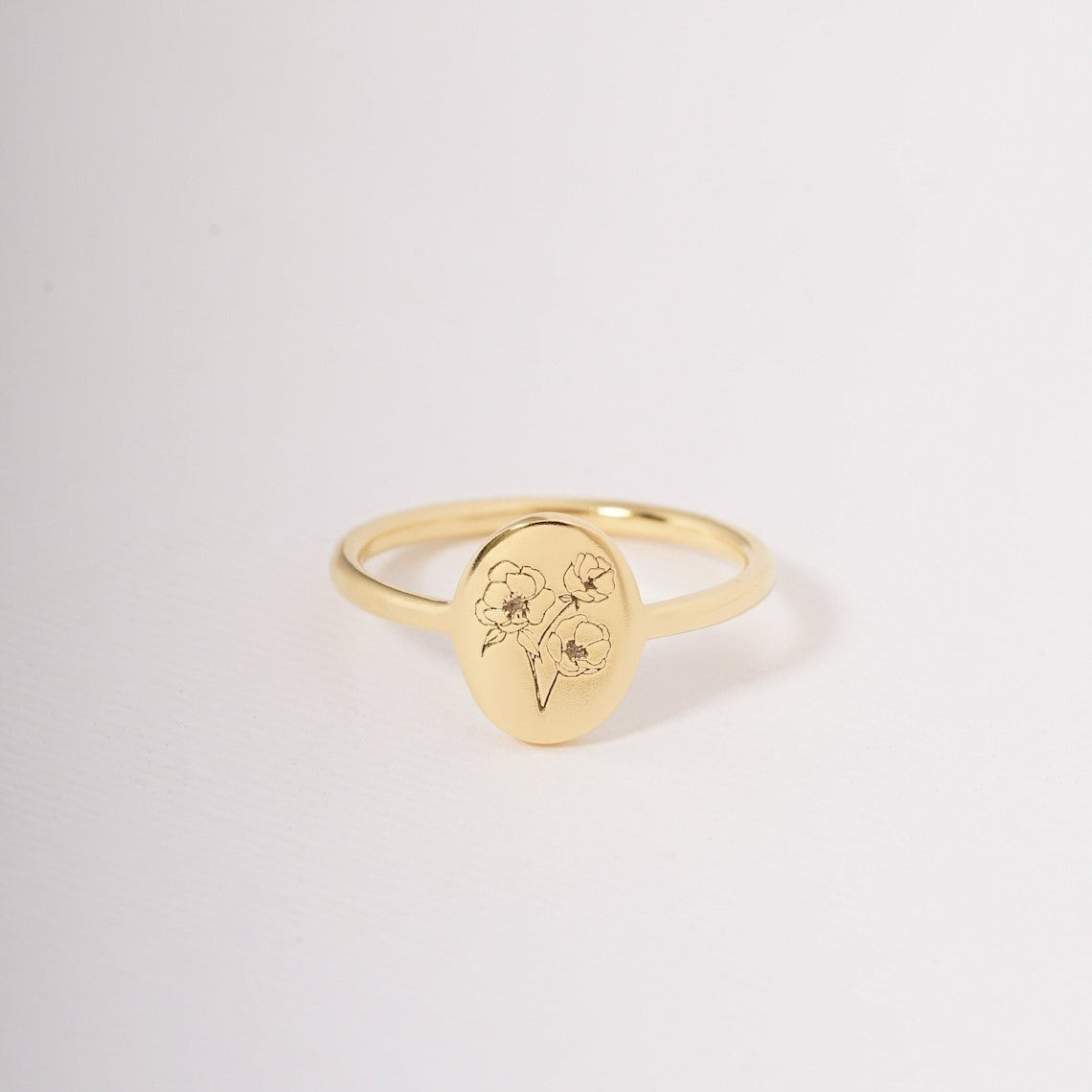 Ring Blume des Geburts - Delikater personalisierter Ring