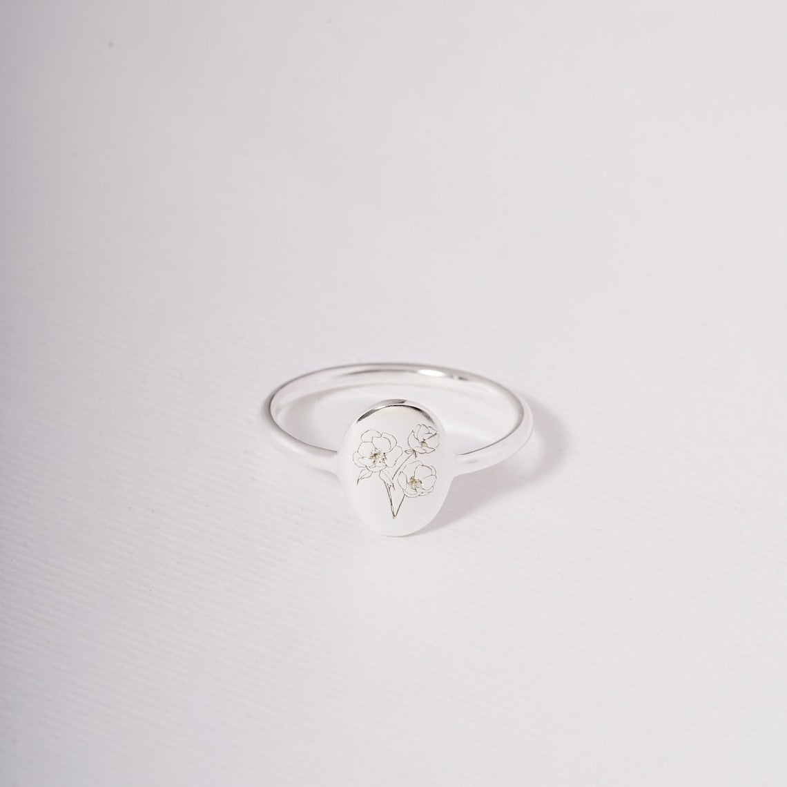 Ring Blume des Geburts - Delikater personalisierter Ring