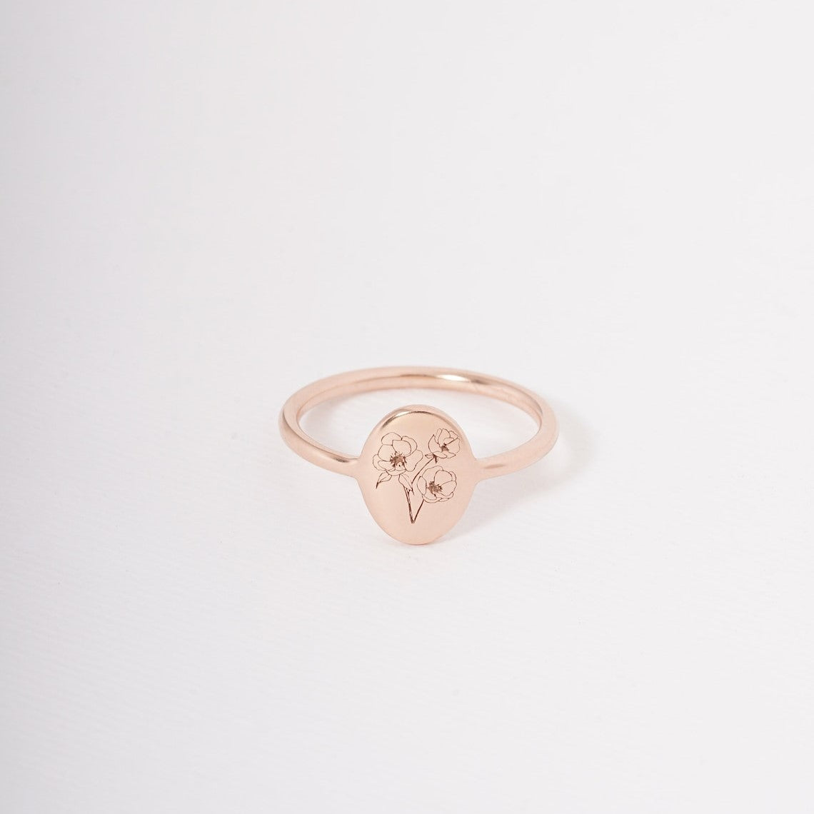 Ring Blume des Geburts - Delikater personalisierter Ring