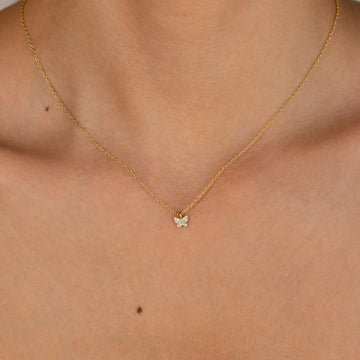 Mandy – Pavé Schmetterling Halskette