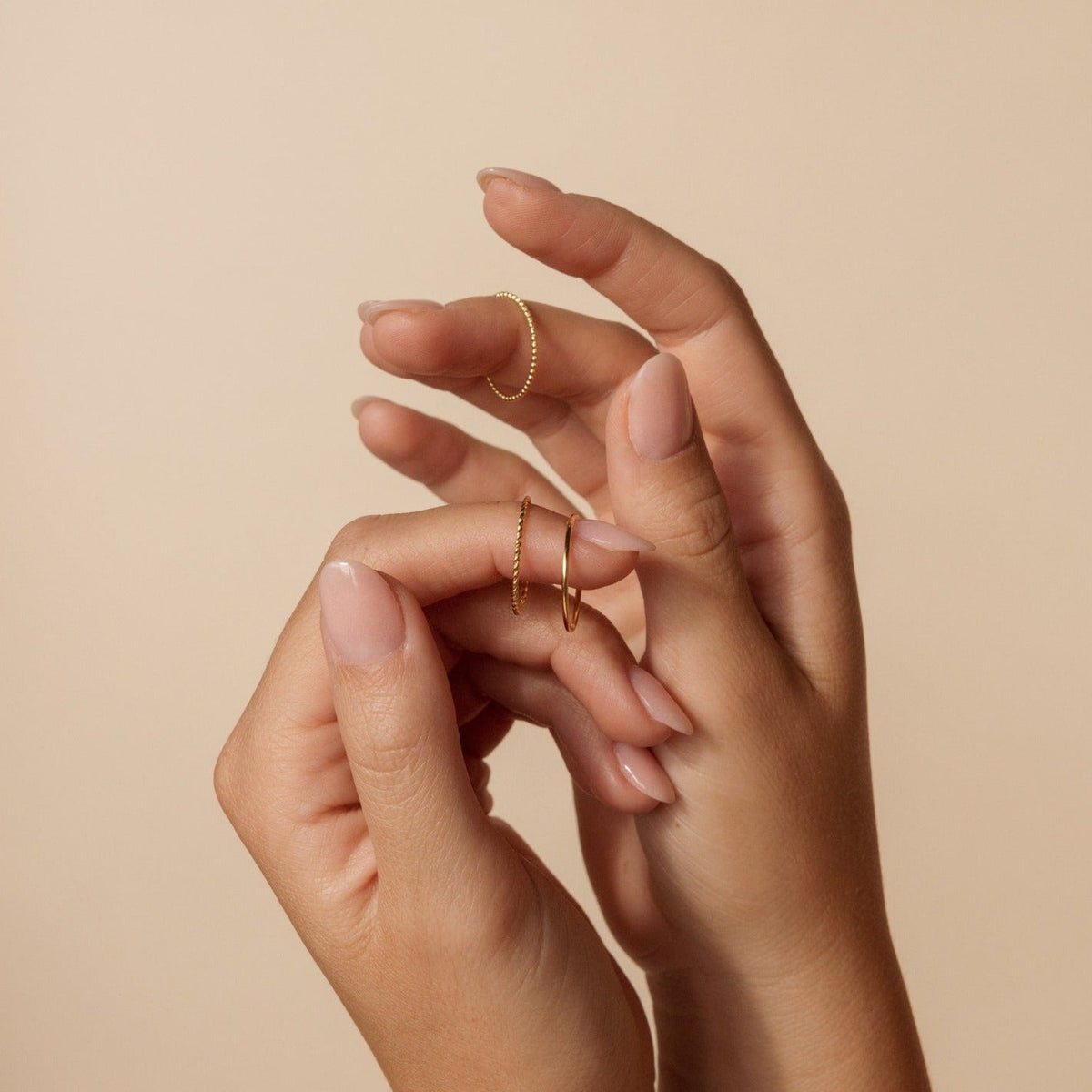 Set von dünnen Ringen - Stapelringe
