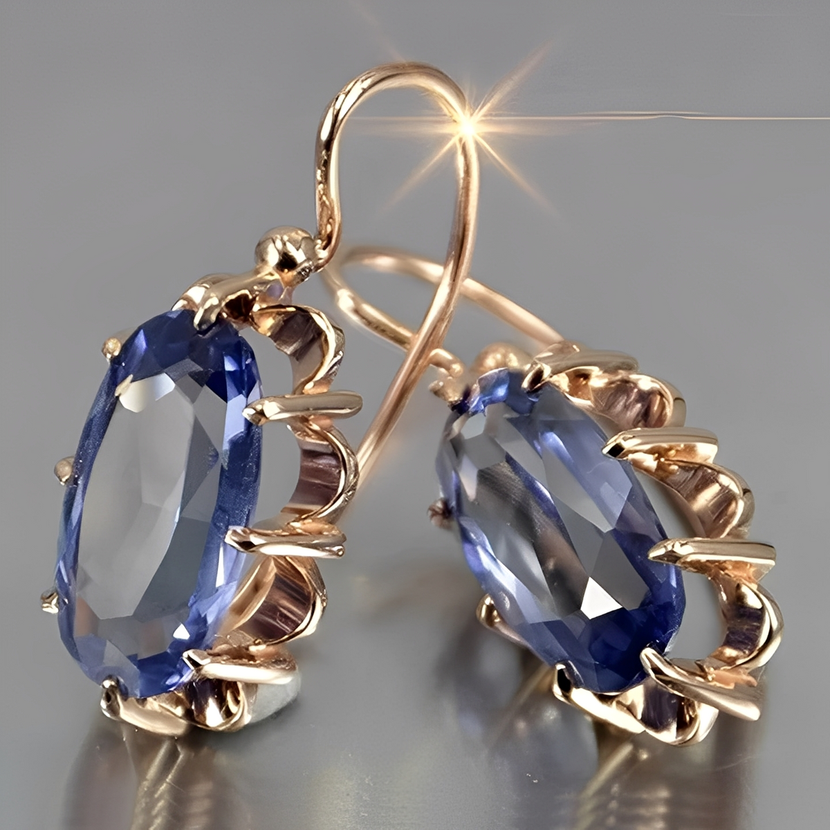 Jayela – Ohrringe im Vintage-Stil mit blauen Zirkonien