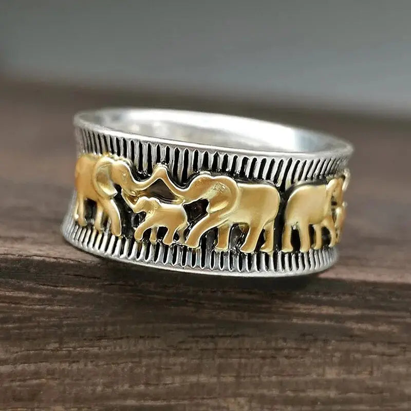 Eli – Anillo Elefant Gold Vintage