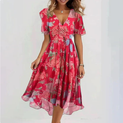 Annegret - Damenkleid mit V-Ausschnitt