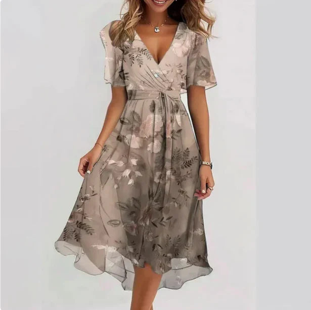 Annegret - Damenkleid mit V-Ausschnitt