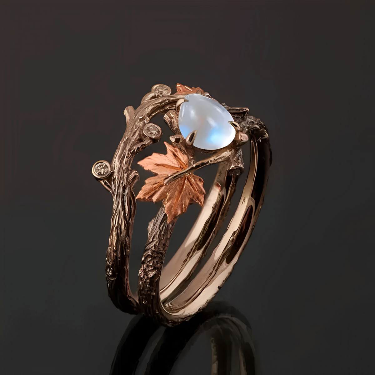 Celestia – Ring aus Mondstein mit natürlichem Charme